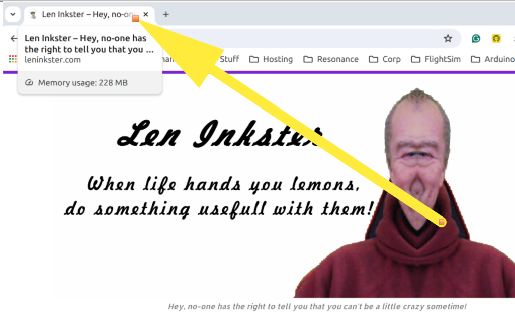 Browser Tab Tile up close